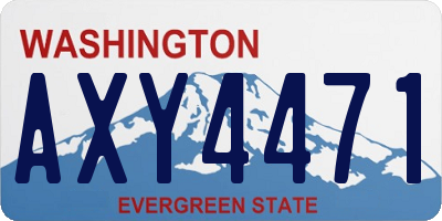 WA license plate AXY4471