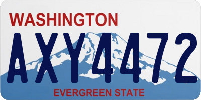 WA license plate AXY4472