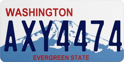 WA license plate AXY4474