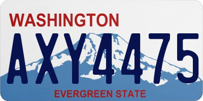 WA license plate AXY4475