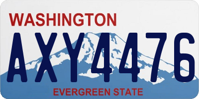 WA license plate AXY4476