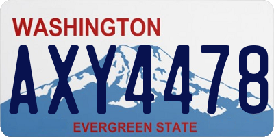 WA license plate AXY4478