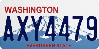 WA license plate AXY4479