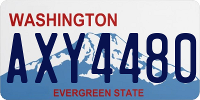 WA license plate AXY4480