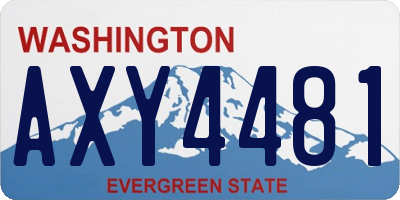 WA license plate AXY4481