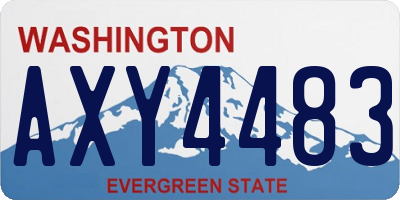 WA license plate AXY4483