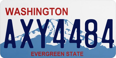 WA license plate AXY4484