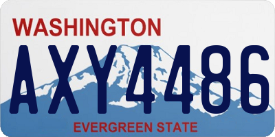 WA license plate AXY4486