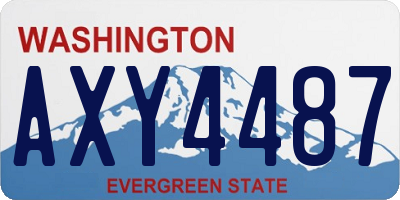 WA license plate AXY4487