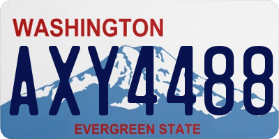 WA license plate AXY4488