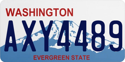 WA license plate AXY4489