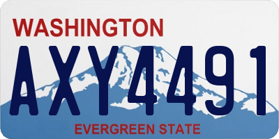 WA license plate AXY4491