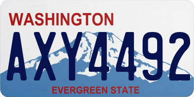 WA license plate AXY4492