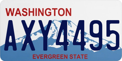 WA license plate AXY4495