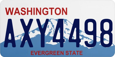 WA license plate AXY4498