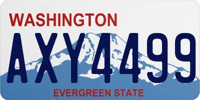 WA license plate AXY4499