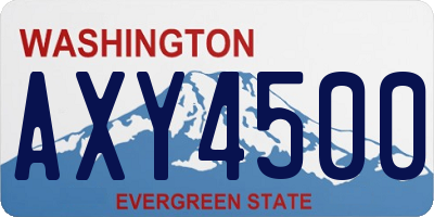 WA license plate AXY4500