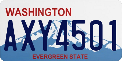 WA license plate AXY4501