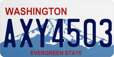 WA license plate AXY4503