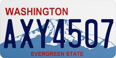 WA license plate AXY4507