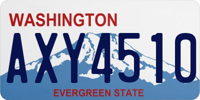 WA license plate AXY4510