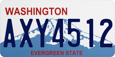 WA license plate AXY4512