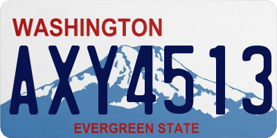 WA license plate AXY4513