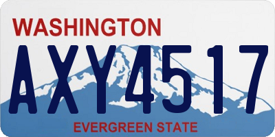 WA license plate AXY4517