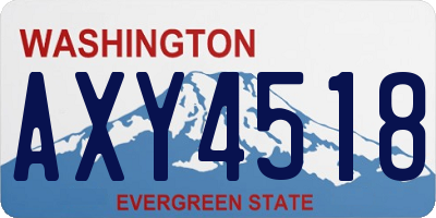 WA license plate AXY4518