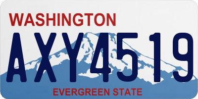 WA license plate AXY4519