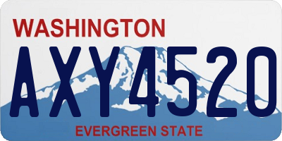 WA license plate AXY4520