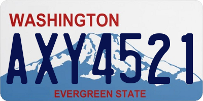 WA license plate AXY4521