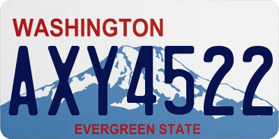 WA license plate AXY4522