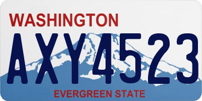 WA license plate AXY4523