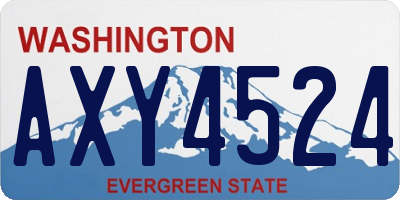 WA license plate AXY4524
