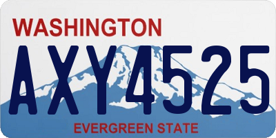 WA license plate AXY4525