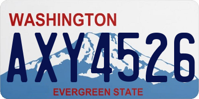 WA license plate AXY4526