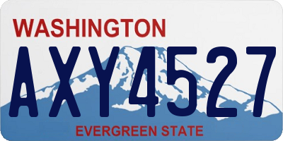 WA license plate AXY4527