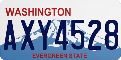 WA license plate AXY4528