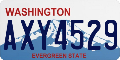 WA license plate AXY4529