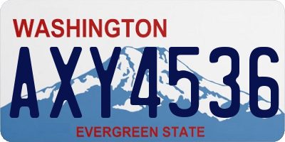 WA license plate AXY4536