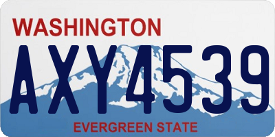 WA license plate AXY4539