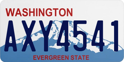 WA license plate AXY4541
