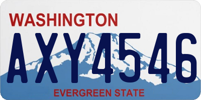 WA license plate AXY4546