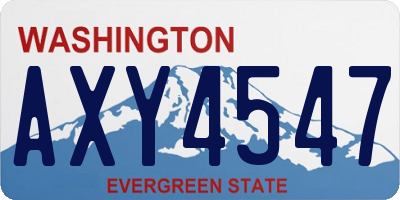 WA license plate AXY4547