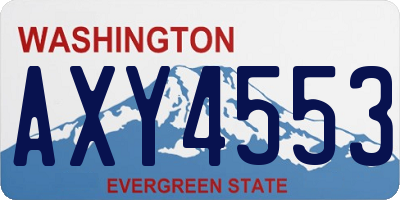 WA license plate AXY4553