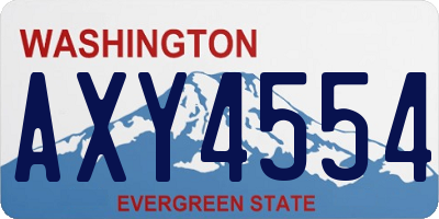 WA license plate AXY4554