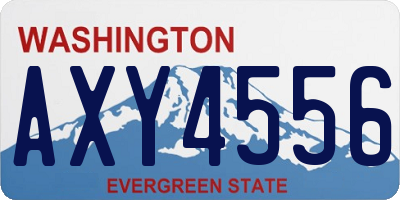 WA license plate AXY4556