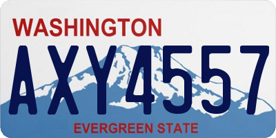 WA license plate AXY4557