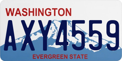 WA license plate AXY4559